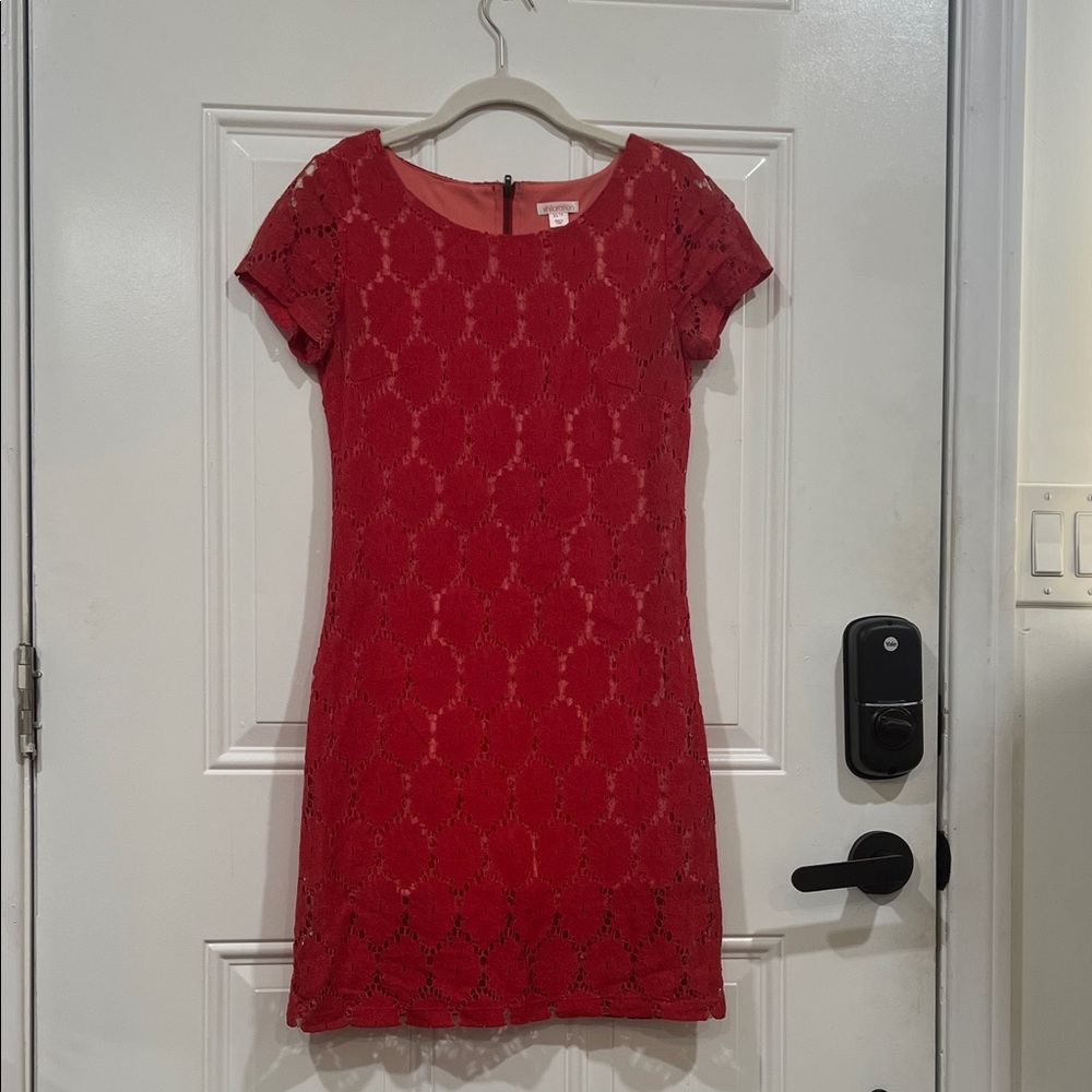 Xhilaration Coral Lace Mini Dress